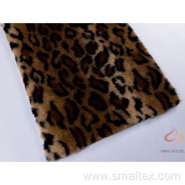 Long Plush With Leopard Printing